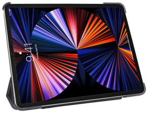 StilGut - iPad Pro 11" (2021) Hülle Couverture - Smart Edition Grau Nappa
