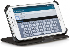 StilGut - UltraSlim Case V2 mit Standfunktion für Samsung Galaxy S5 Weiß Vintage