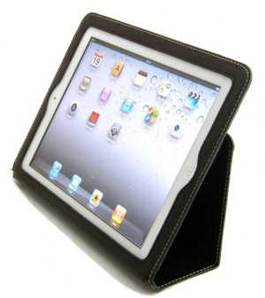 StilGut - Executive Case aus Leder für iPad 2 Schwarz