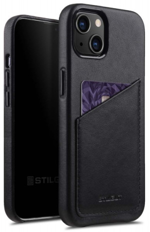StilGut - iPhone 13 Case mit Kartenfach Cognac Nappa