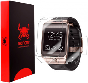 Skinomi - Displayschutzfolie Samsung Gear 2 TechSkin Vorder- und Rückseite