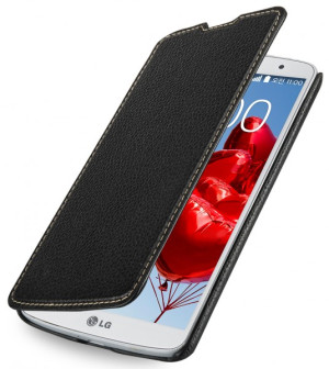 StilGut - Ledertasche "Book Type" für LG G Pro 2 Cognac