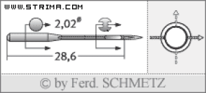 Igła SCHMETZ do maszyny do szycia [G04] - Schmetz