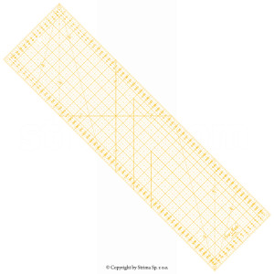 Liniał do patchworku i quiltingu, 160x600 mm, podziałka centymetrowa, żółta - Donwei