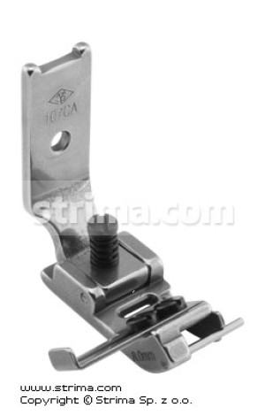 Stopka do zygzaka z reg. prowadnikiem gumki od 8mm, szer. zygzaka max 6mm