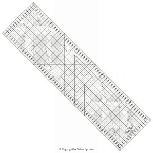 Liniał do patchworku i quiltingu, 160x600 mm, podziałka centymetrowa, czarna - Donwei