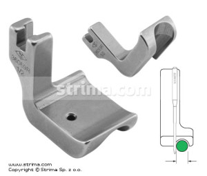 Stopka do wszywania kedry 12,7mm prawa