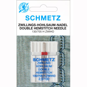 Igły do mereżki SCHMETZ do maszyn domowych, para, rozstaw 2,5mm 100 - Schmetz