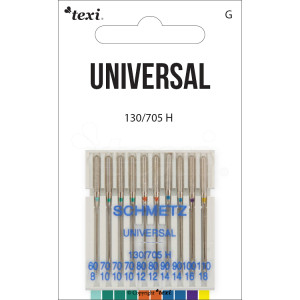 Igły uniwersalne do maszyn domowych, 10 sztuk, grubość 60x1, 70x3, 80x2, 90x2, 100x1, 110x1 - Texi