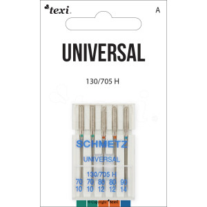 Igły uniwersalne do maszyn domowych, 5 sztuk, grubość 70x2, 80x2, 90x1 - Texi