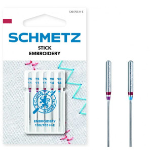 Igły do haftowania SCHMETZ do maszyn domowych, 5szt. 3x75, 2x90 - Schmetz