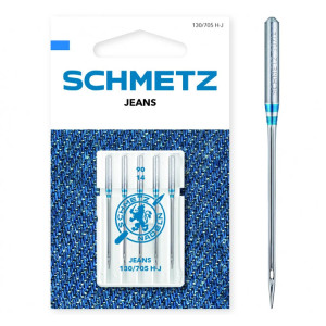 Igły do denimu (jeansu) SCHMETZ do maszyn domowych, 5szt.x90 - Schmetz