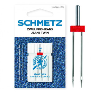 Igły do denimu (jeansu) SCHMETZ do maszyn domowych, para, rozstaw 4,0 mm, 2x100 - Schmetz