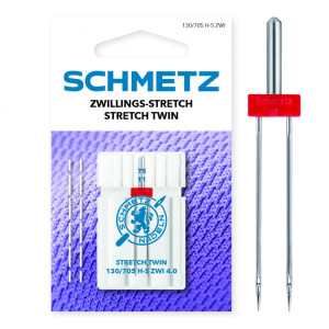 Igły do stretchu SCHMETZ do maszyn domowych, para, rozstaw 4,0mm, 2x75 - Schmetz