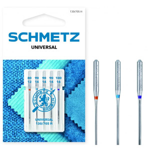 Igły uniwersalne SCHMETZ do maszyn domowych, 5szt. 1x80, 3x90, 1x100 - Schmetz