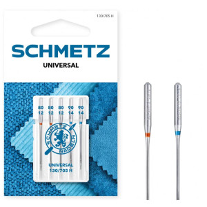 Igły uniwersalne SCHMETZ do maszyn domowych, 5szt. 3x80, 2x90 - Schmetz