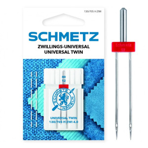 Igły do ściegu ozdobnego SCHMETZ do maszyn domowych, para, rozstaw 4,0mm, 2x80 - Schmetz