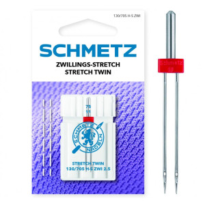Igły do stretchu SCHMETZ do maszyn domowych, para, rozstaw 2,5 mm, 2x75 - Schmetz