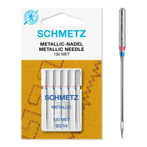 Igły do haftu nićmi metalicznymi SCHMETZ do maszyn domowych, 5szt.x90 EMBROIDERY - Schmetz