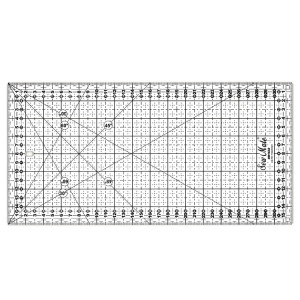 Liniał do patchworku i quiltingu, 160x320 mm, podziałka centymetrowa, czarna - Texi