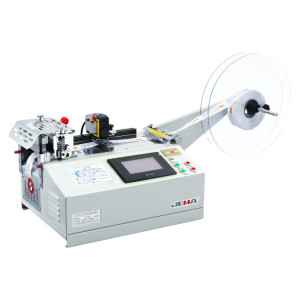Automatyczne urządzenie do cięcia etykiet na zimno (prosto) z laserowym czujnikiem odmierzania długości etykiet JEMA - Jema