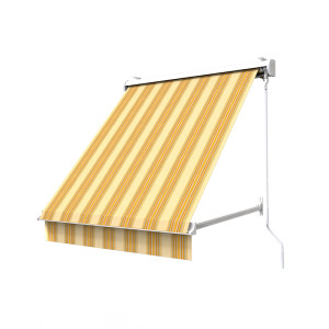 SUNNY INCH ® Store de fenêtre à projection avec coffre - 100 x 70 cm - Jaune rayé