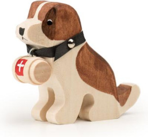 Trauffer Barry sitzend mit F&auml;sschen