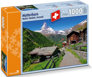 Carta.Media Puzzle Matterhorn, Weiler Findeln Zermatt 1000 Teile