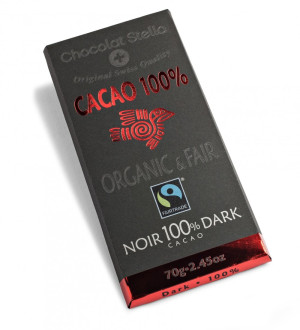 Chocolat Stella Organic&amp;Fair - Zartbitterschokolade 100% 70g