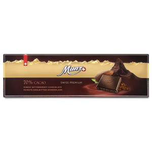 Munz Swiss Premium Edelbitter Schokolade 70% Cacao 300g