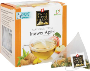 Swiss Alpine Herbs Bio Tee Ingwer-Apfel 14 x 2g