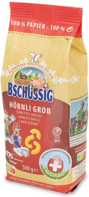 Bsch&uuml;ssig H&ouml;rnli grob 3Ei Nudeln 500g