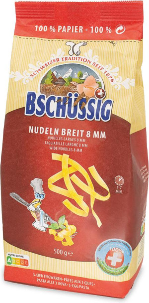 Bsch&uuml;ssig Nudeln breit 8mm 3Ei 500g