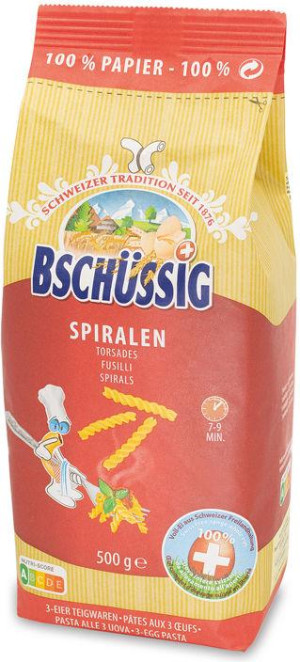 Bsch&uuml;ssig Spiralen 3Ei Pasta 500g