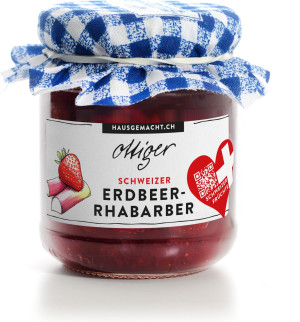 Ottiger Erdbeer-Rhabarber Konfit&uuml;re 250g