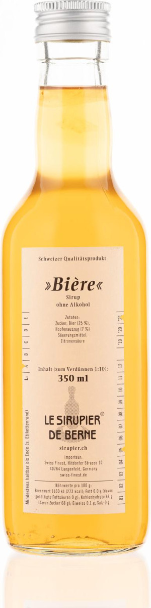 Le Sirupier de Berne Bi&egrave;re Sirup 0,35 l