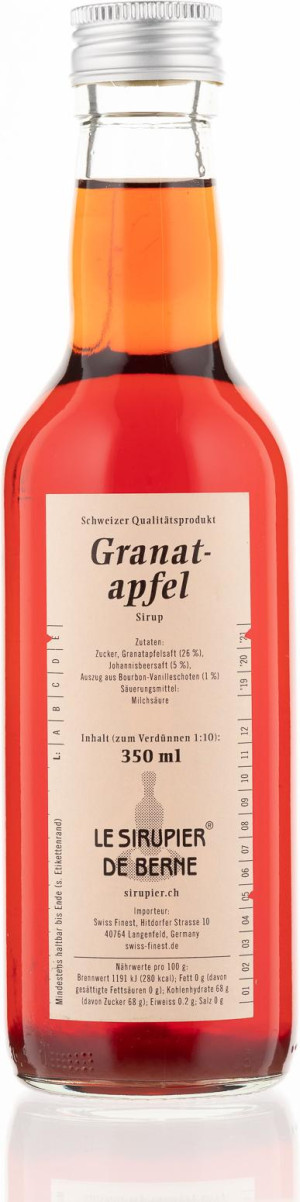 Le Sirupier de Berne Granatapfel Sirup 0,35 l