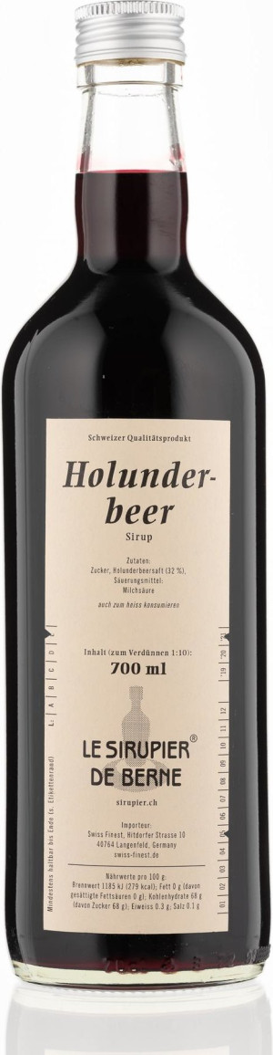 Le Sirupier de Berne Holunderbeer Sirup 0,7 l