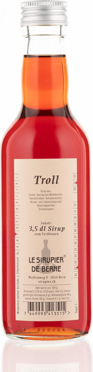 Le Sirupier de Berne Troll Sirup 0,35 l