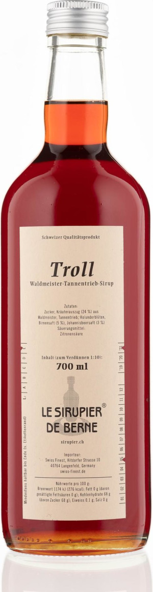 Le Sirupier de Berne Troll Sirup 0,7 l
