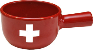 Heidi Cheese Line Mini-Caquelon CH aus Keramik rot 12cm