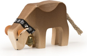 Trauffer Kalb fressend Braunvieh