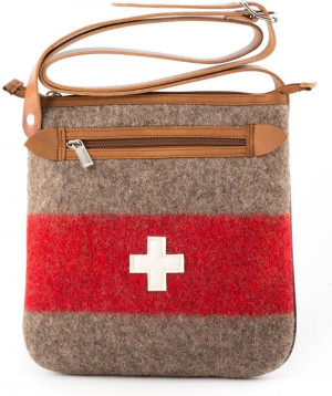 Karlen Swiss Umh&auml;ngetasche mit Kreuz