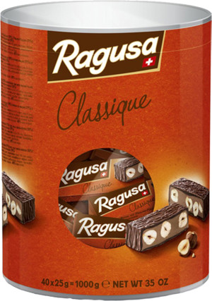 Ragusa Classique Mini-Riegel Box mit 40 x 25g