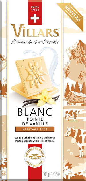 Villars Wei&szlig;e Schokolade mit Vanille 100g
