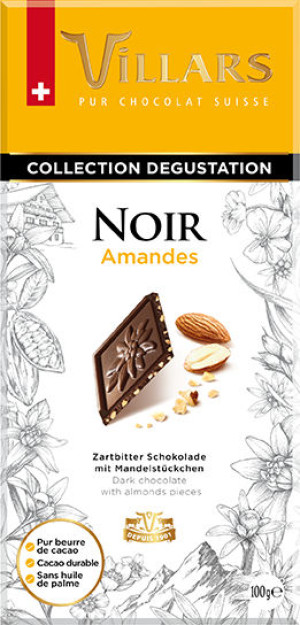 Villars Zartbitterschokolade mit Mandeln 100g