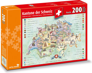 Carta.Media Kantone der Schweiz Puzzle 200 Teile
