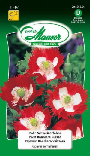 Samen Mauser Mohn Schweizerfahne Blumensamen