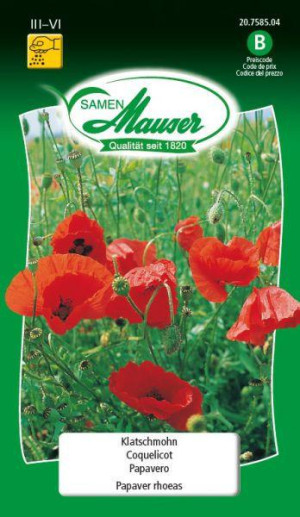 Samen Mauser Klatschmohn Blumensamen