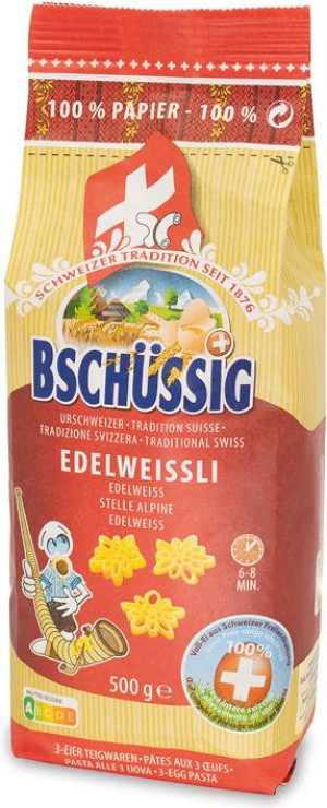 Bsch&uuml;ssig Urschweizer Edelweissli 3Ei Pasta 500g